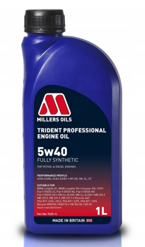 MILLERS OILS Trident Professional 5W40   1L 7625-1